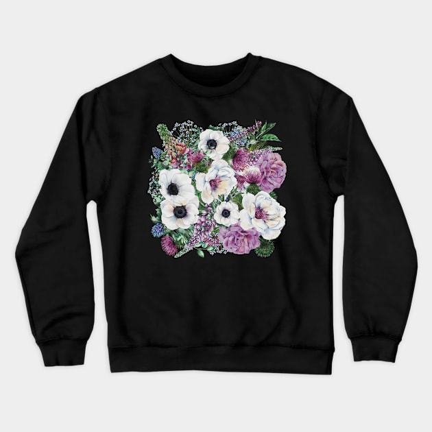 The biggest lovliest flower bouquet of the summer’s all flowers Crewneck Sweatshirt by marina63